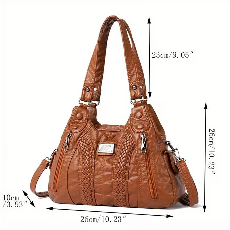 Multi-Pocket Tote Bag for Women, Casual Designer Crossbody Shoulder Purse