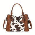 Retro Large Capacity Tote Bag for Women, Multi-Pocket Crossbody Shoulder Purse