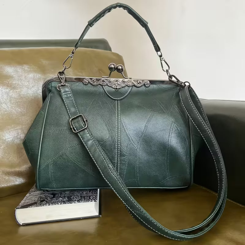 [Designer Shoulder Bag] Designer Shoulder Bag for Women - Vintage Clip Tote Style