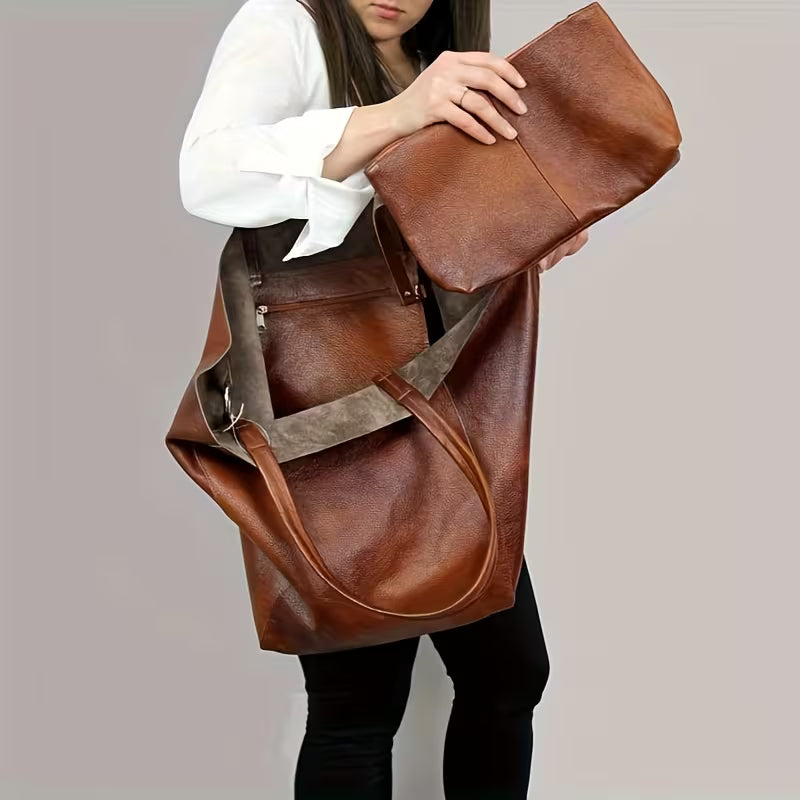 Large Soft Tote Bag for Women, Spacious Shoulder Bag
