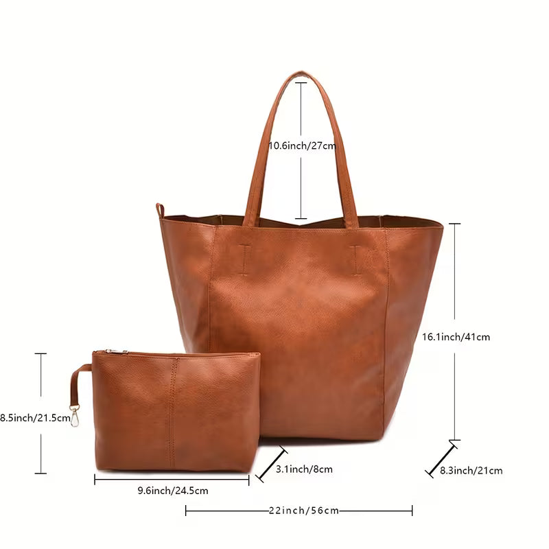 Large Soft Tote Bag for Women, Spacious Shoulder Bag