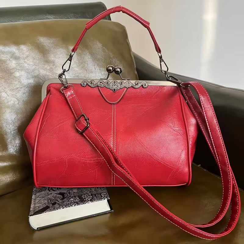 [Designer Shoulder Bag] Designer Shoulder Bag for Women - Vintage Clip Tote Style